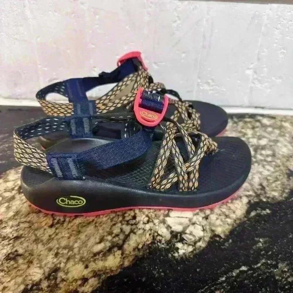 Women's Chaco Sandals - Navy/Orange - Size 6 - Picture 6 of 13